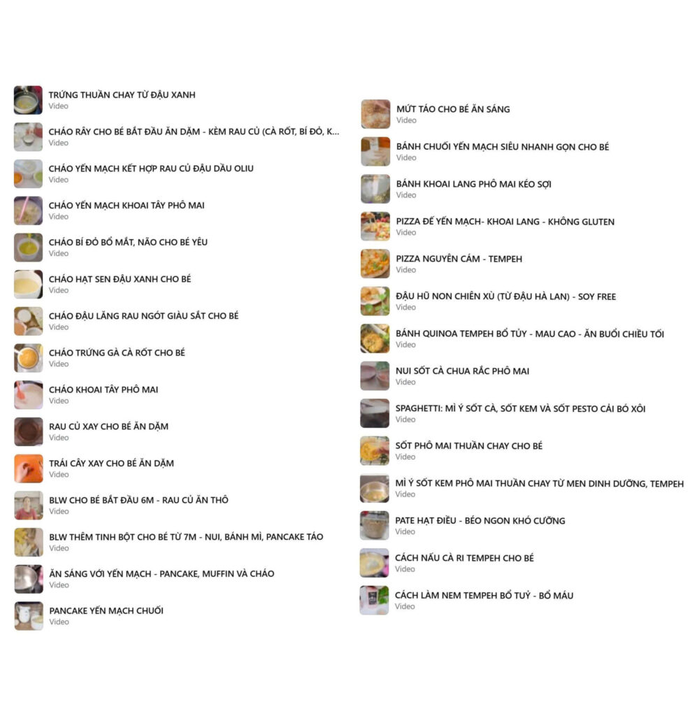 ăn dặm thuần chay