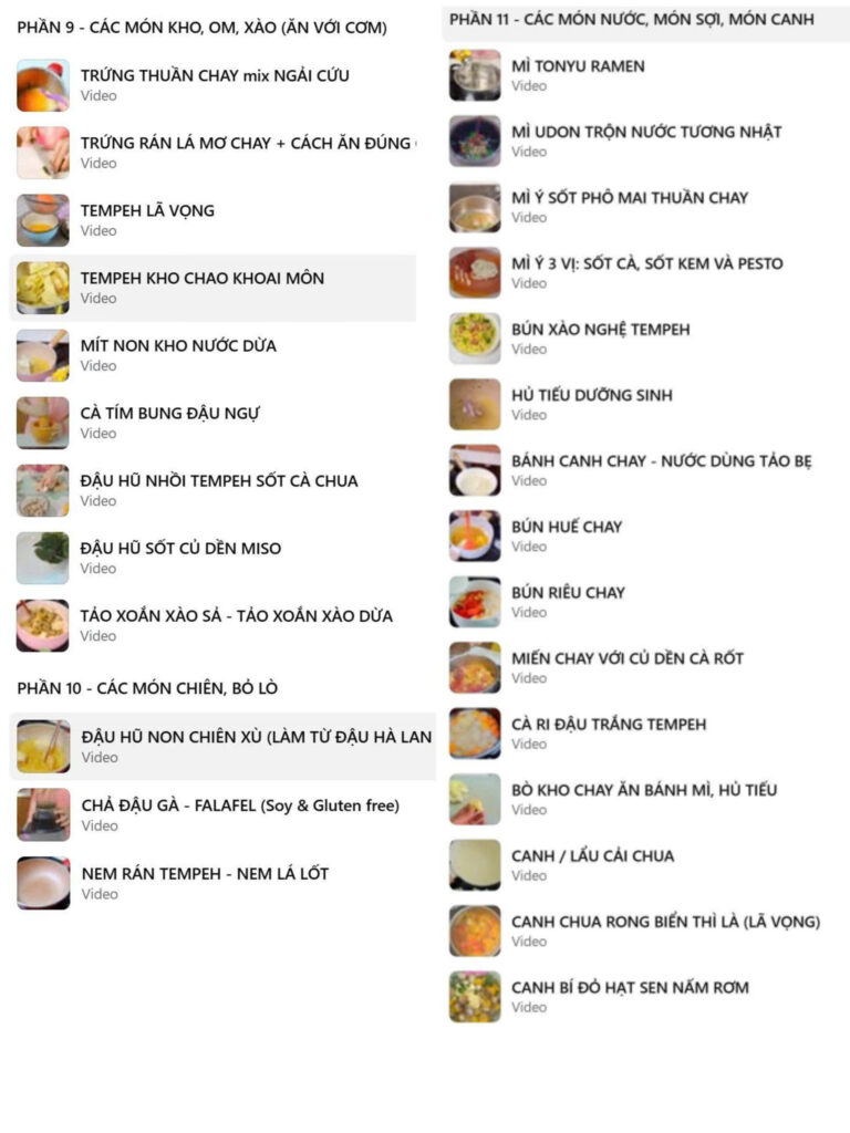 khóa dinh dưỡng thuần chay cân bằng