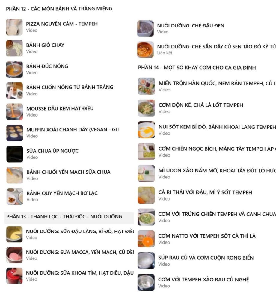 khóa học nấu ăn chay thuận tự nhiên